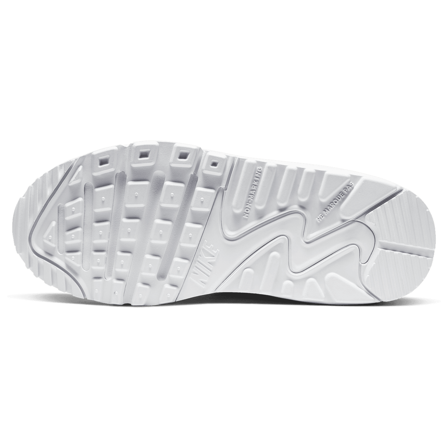 Nike Air Max 90 - Boys' Preschool - White/White/Metallic Silver