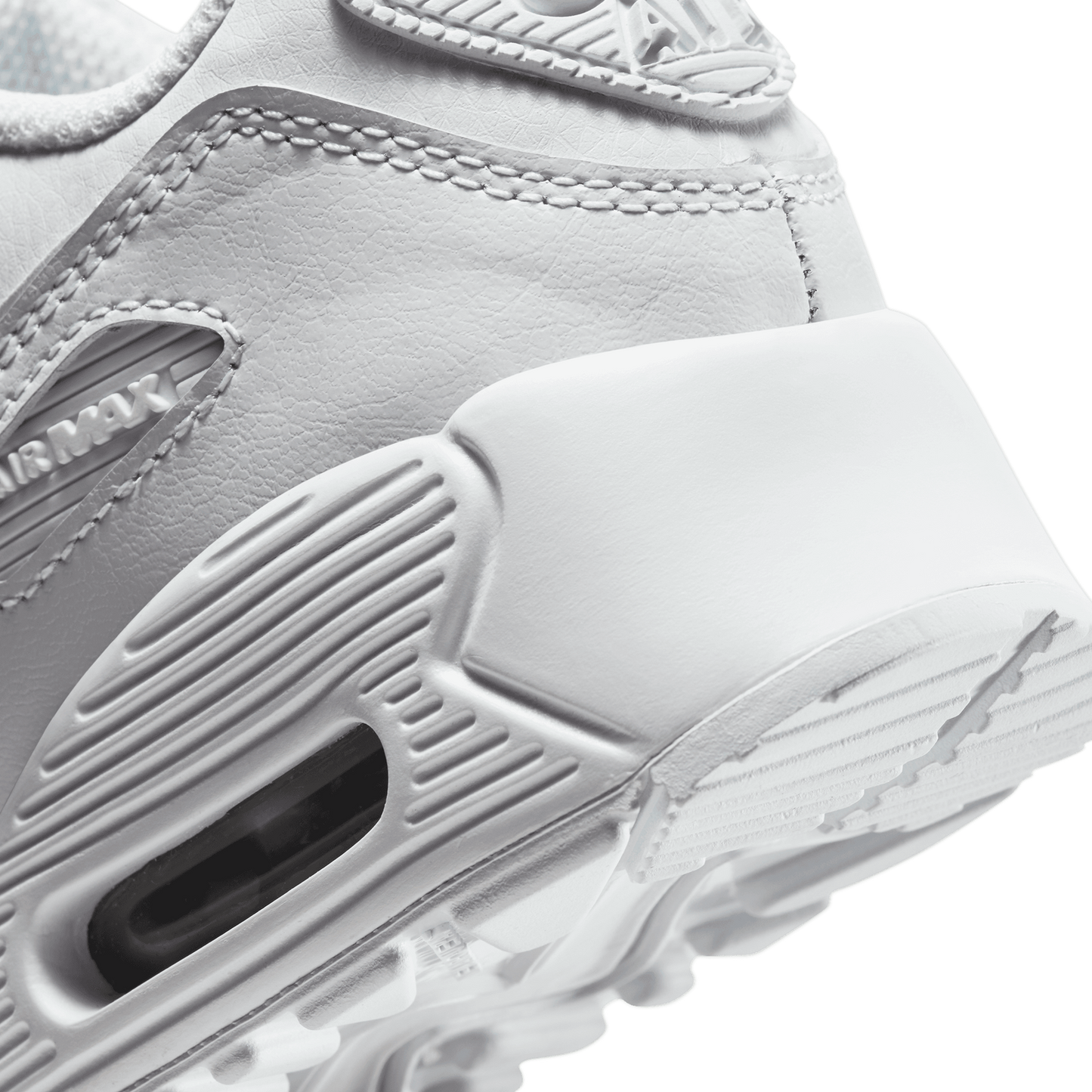 Nike Air Max 90 - Boys' Preschool - White/White/Metallic Silver