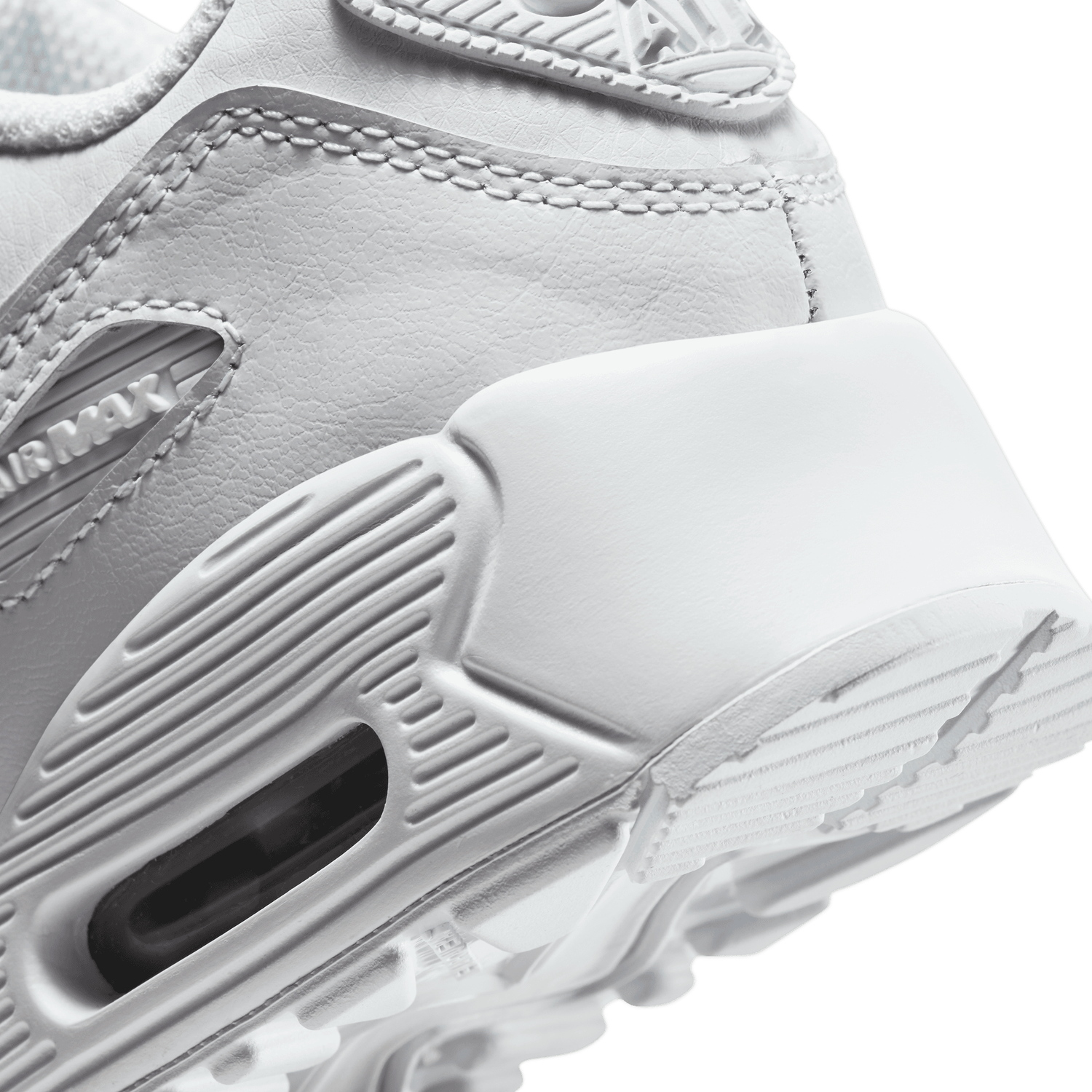 Nike Air Max 90 - Boys' Preschool - White/White/Metallic Silver