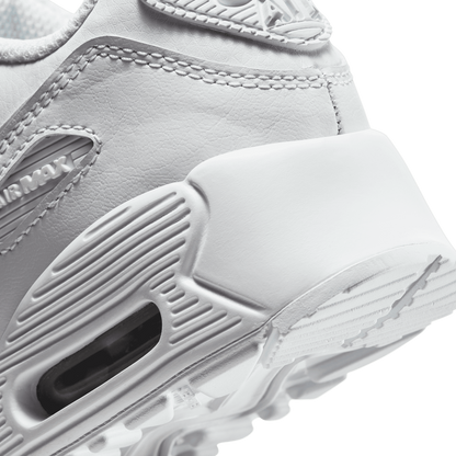 Nike Air Max 90 - Boys' Preschool - White/White/Metallic Silver