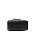 CHANEL 25 MEDIUM CAVIAR BLACK GHW (MICROCHIP)