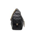 CHANEL 25 MEDIUM CAVIAR BLACK GHW (MICROCHIP)