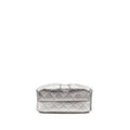 CHANEL MINI 25 BAG METALLIC GRAINED CALFSKIN SILVER SHW (MICROCHIP)