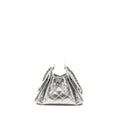 CHANEL MINI 25 BAG METALLIC GRAINED CALFSKIN SILVER SHW (MICROCHIP)