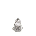 CHANEL MINI 25 BAG METALLIC GRAINED CALFSKIN SILVER SHW (MICROCHIP)