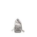 CHANEL MINI 25 BAG METALLIC GRAINED CALFSKIN SILVER SHW (MICROCHIP)