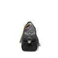 CHANEL SMALL 25 BAG CAVIAR BLACK GHW (MICROCHIP)