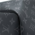 LOUIS VUITTON KEEPALL 55 WITH SHOULDER STRAP MONOGRAM ECLIPSE CANVAS SHW