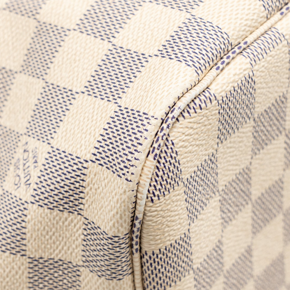 LOUIS VUITTON NEVERFULL MM DAMIER AZUR GHW