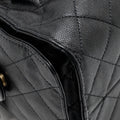 CHANEL 25 MEDIUM CAVIAR BLACK GHW (MICROCHIP)