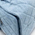 CHANEL SMALL 25 BAG WASHED DENIM LIGHT BLUE GHW (MICROCHIP)