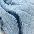 CHANEL SMALL 25 BAG WASHED DENIM LIGHT BLUE GHW (MICROCHIP)