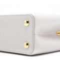 LOUIS VUITTON CAPUCINES BB BRUME GREY GOLD HARWARE WITH ABALONE-SHELL
