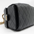 CHANEL SMALL 25 BAG CAVIAR BLACK GHW (MICROCHIP)
