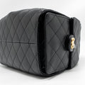CHANEL SMALL 25 BAG CAVIAR BLACK GHW (MICROCHIP)