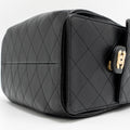 CHANEL 25 SMALL HANDBAG GRAINED CALFSKIN BLACK GHW (MICROCHIP)