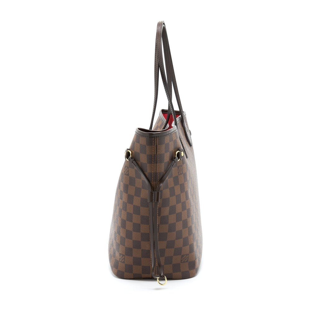 LOUIS VUITTON NEVERFULL MM DAMIER EBENE CHERRY GHW
