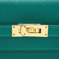 HERMES KELLY LONG WALLET Z6 MALACHITE EPSOM GHW