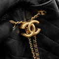 CHANEL 25 MEDIUM CAVIAR BLACK GHW (MICROCHIP)
