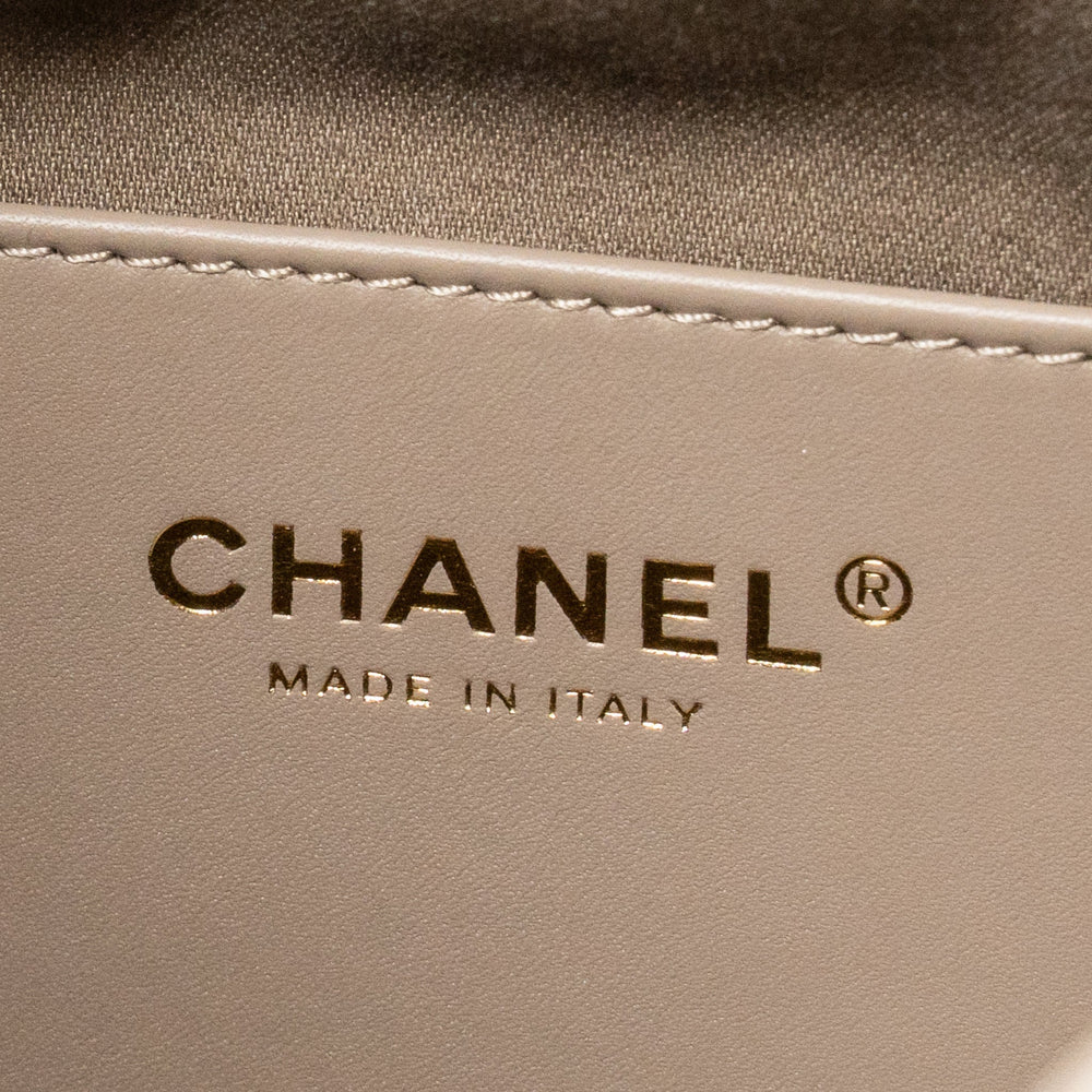 CHANEL SMALL 25 BAG SUEDE GREY GHW (MICROCHIP)