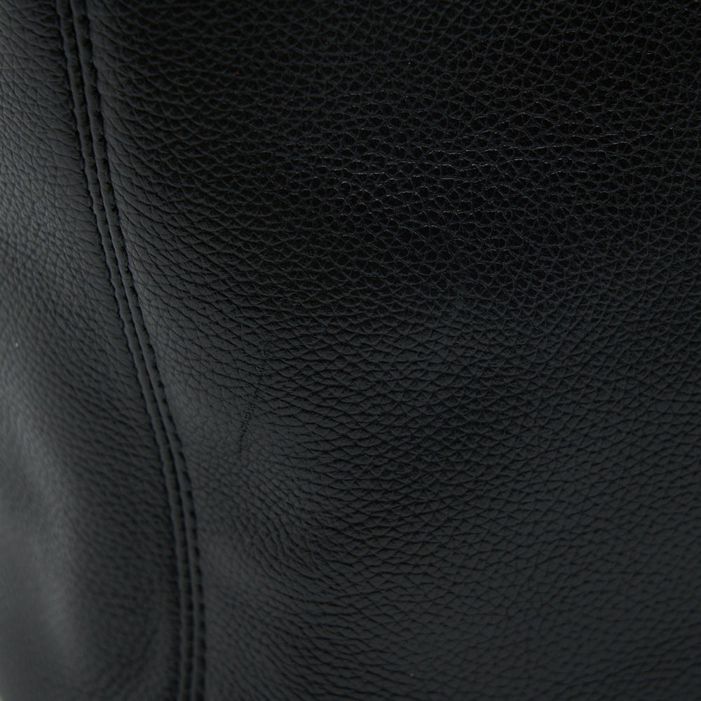 CHANEL CERF TOTE BAG GRAINED CALFSKIN BLACK GHW