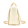 CHANEL DEAUVILLE TOTE BAG IN CREAMY WHITE/ BEIGE GHW
