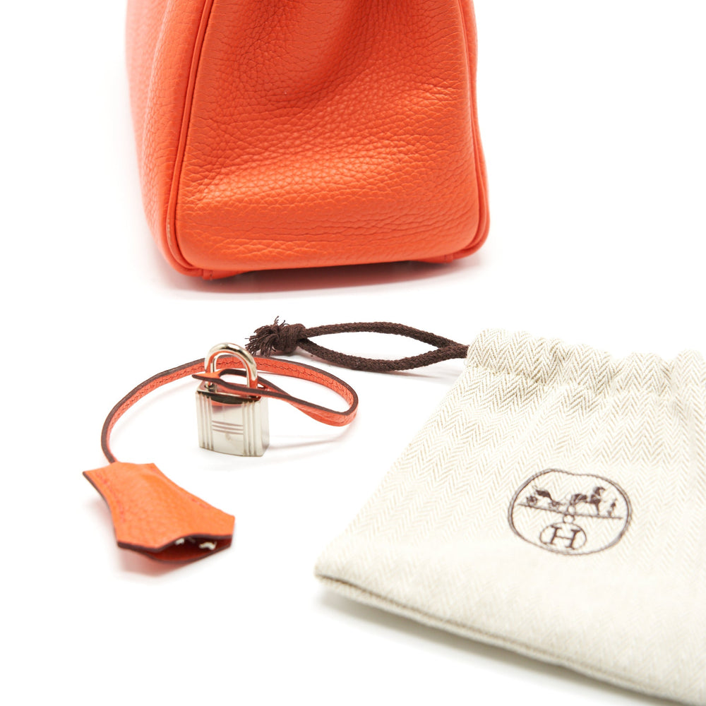 Hermes Kelly 32 Orange Poppy Clemance Leather SHW