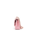 CHANEL IRIDESCENT PEARLY PINK MEDIUM CLASSIC DOUBLE FLAP BAG CAVIAR WITH LGHW
