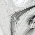 CHANEL MINI 25 BAG METALLIC GRAINED CALFSKIN SILVER SHW (MICROCHIP)