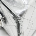 CHANEL MINI 25 BAG METALLIC GRAINED CALFSKIN SILVER SHW (MICROCHIP)