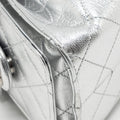CHANEL MINI 25 BAG METALLIC GRAINED CALFSKIN SILVER SHW (MICROCHIP)