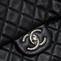 CHANEL XXL CLASSIC TRAVEL FLAP CALFSKIN BLACK RUTHENIUM HARDWARE