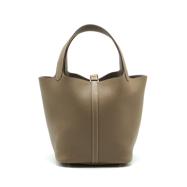 Hermes Picotin 22 Lock Bag Etoupe GHW Year2021