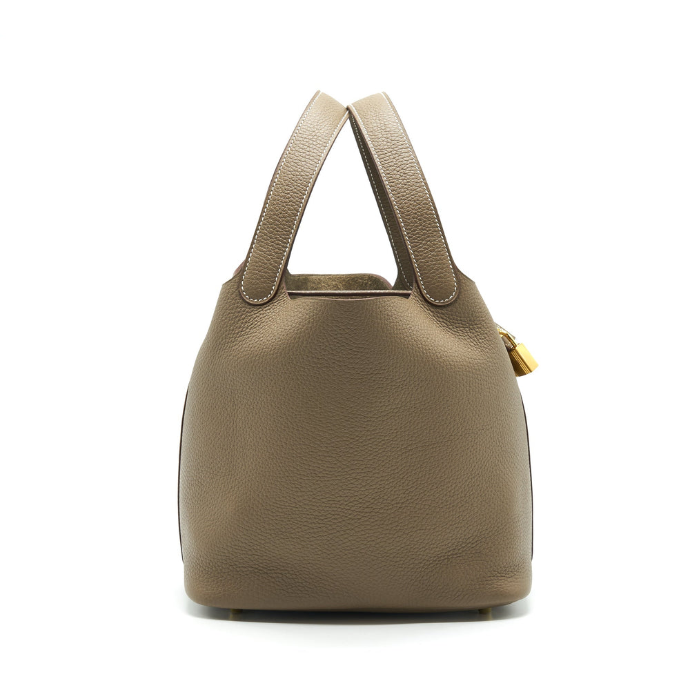 Hermes Picotin 22 Lock Bag Etoupe GHW Year2021