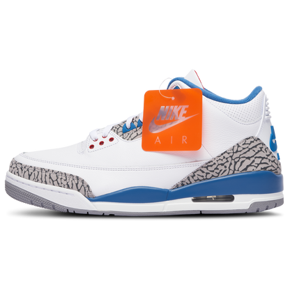 Jordan Retro 3 - Men's - White/Blue