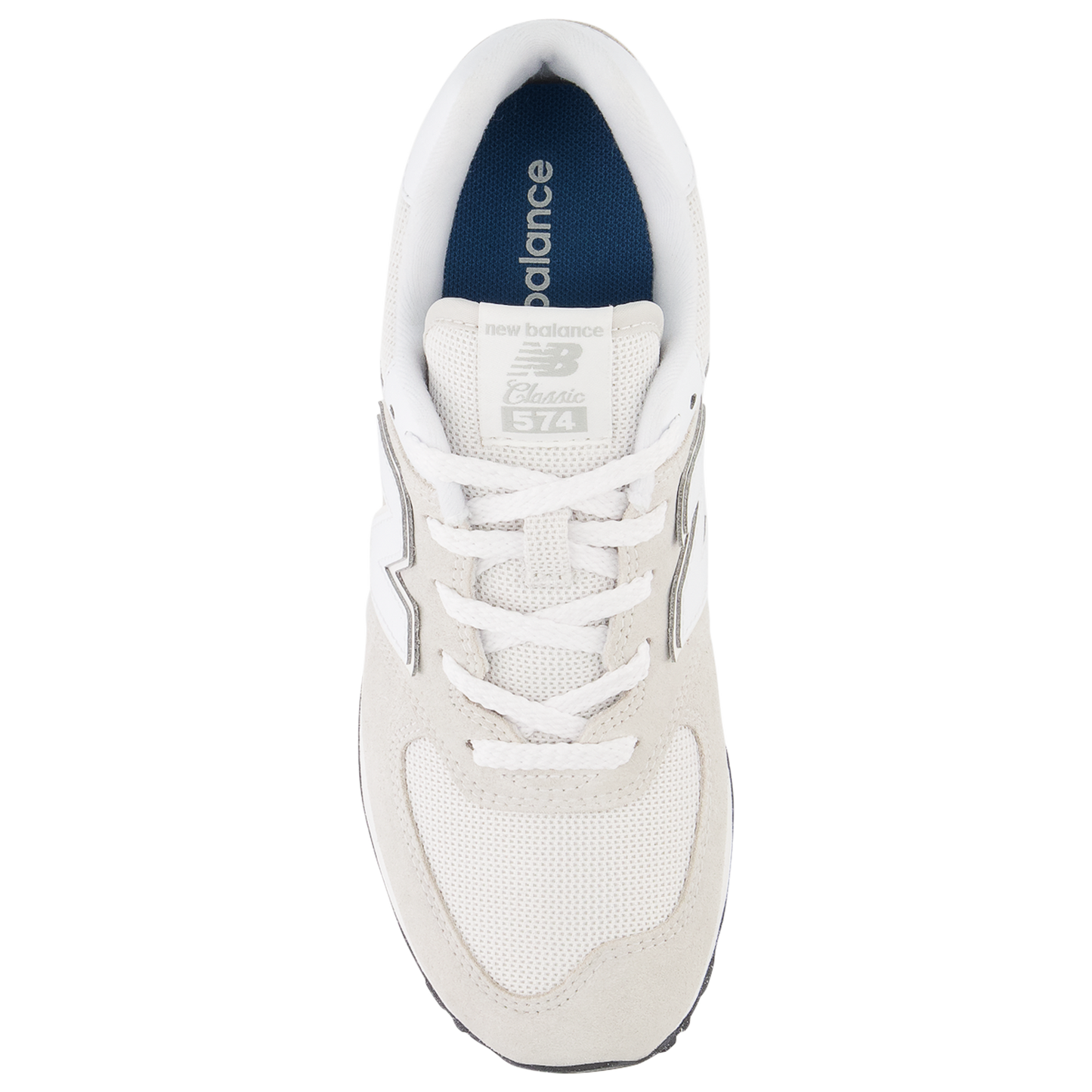 New Balance 574 - Boys' Grade School - White/Grey