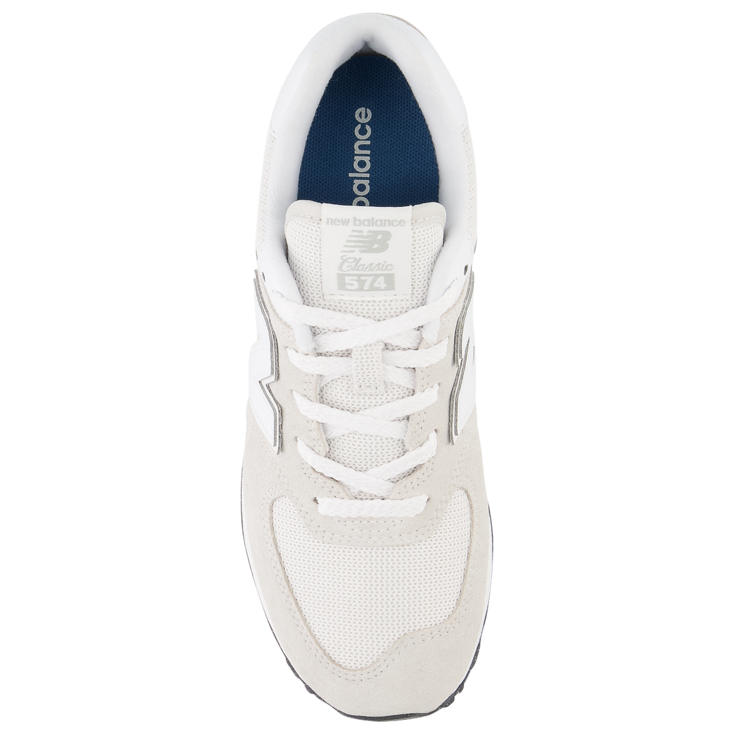 New Balance 574 - Boys' Grade School - White/Grey