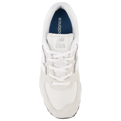 New Balance 574 - Boys' Grade School - White/Grey