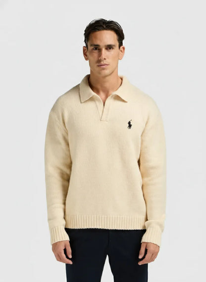 Heavy Knit Polo - Dark Grey