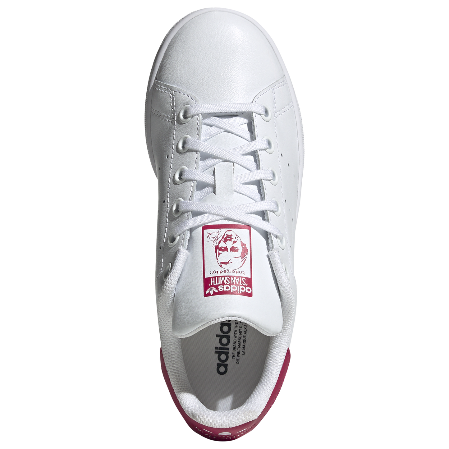 adidas Originals Stan Smith - Boys' Grade School - White/White/Bold Pink