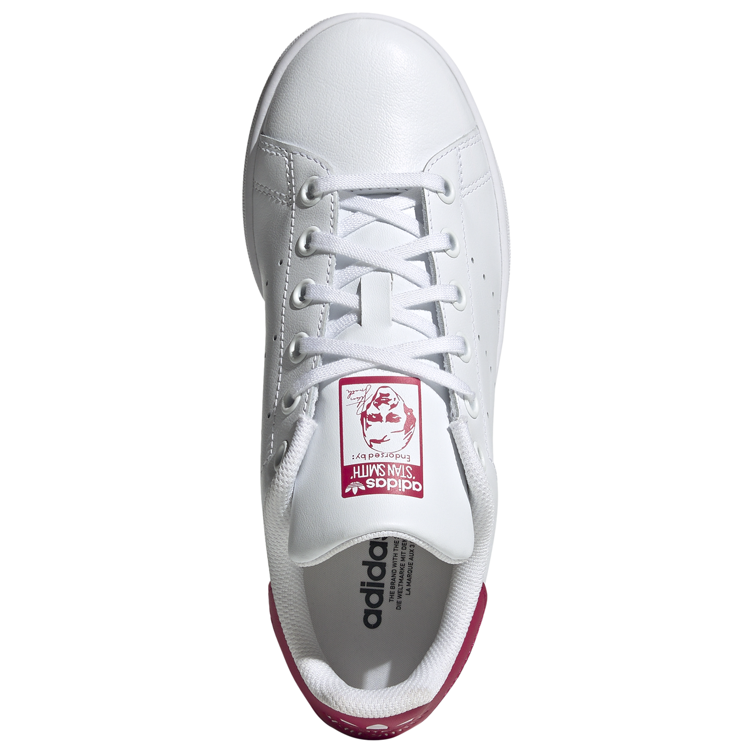adidas Originals Stan Smith - Boys' Grade School - White/White/Bold Pink