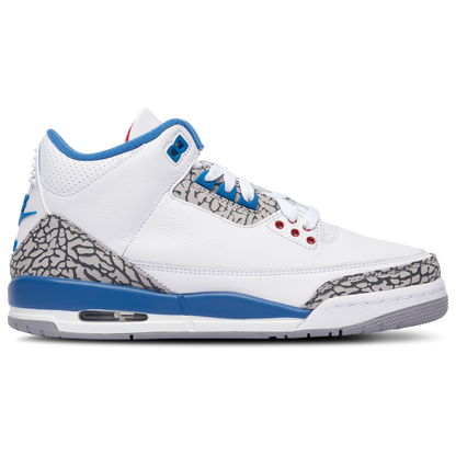Jordan Retro 3 - Boys' Grade School - White/Varsity Red/True Blue