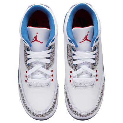 Jordan Retro 3 - Boys' Grade School - White/Varsity Red/True Blue
