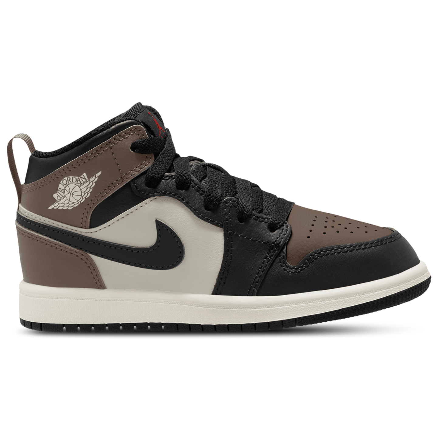 Jordan AJ 1 Mid - Boys' Preschool - Black/Phantom/Univ Red