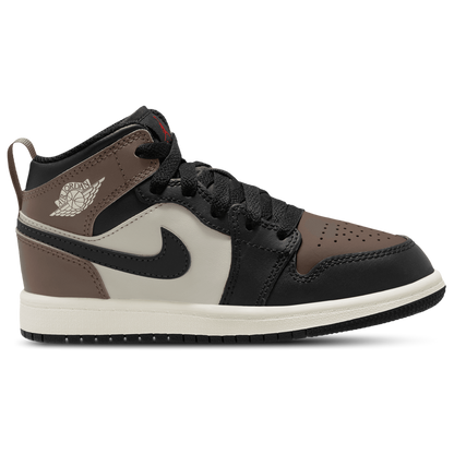 Jordan AJ 1 Mid - Boys' Preschool - Black/Phantom/Univ Red