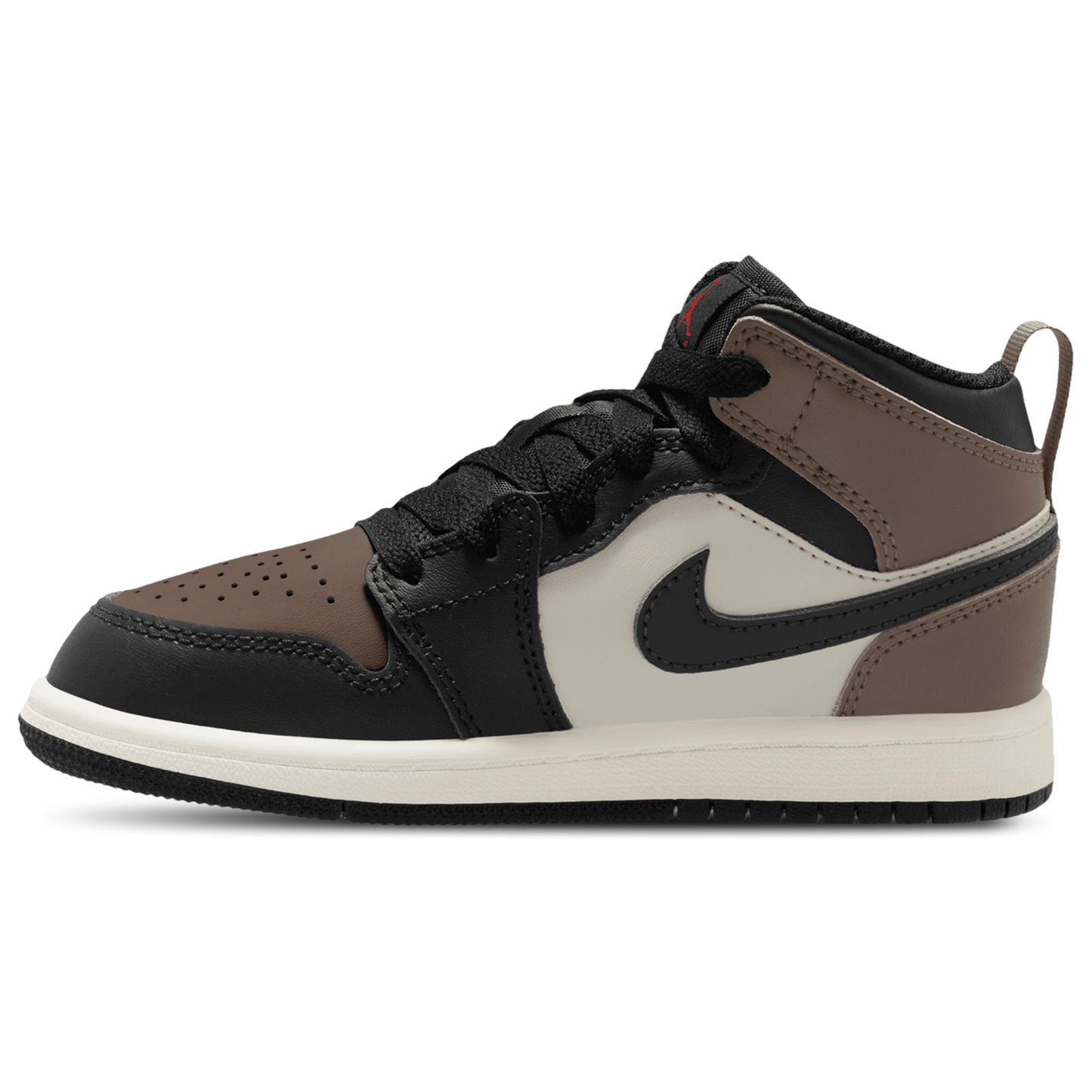 Jordan AJ 1 Mid - Boys' Preschool - Black/Phantom/Univ Red
