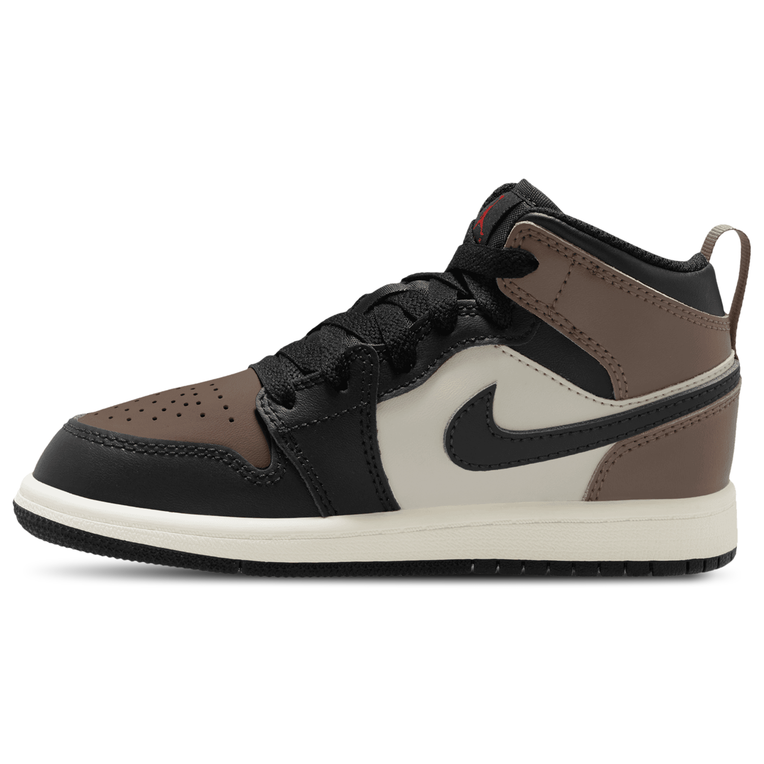 Jordan AJ 1 Mid - Boys' Preschool - Black/Phantom/Univ Red