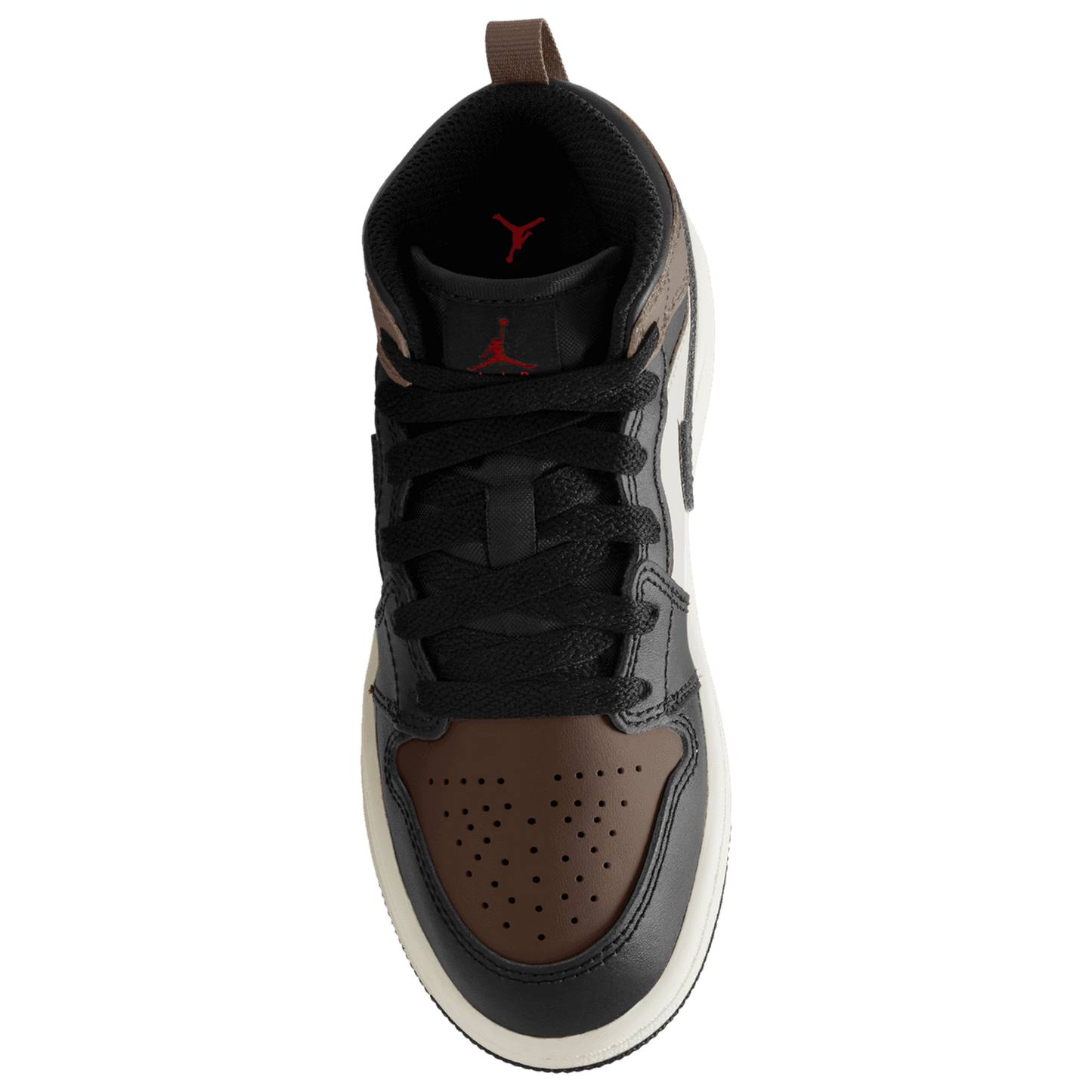 Jordan AJ 1 Mid - Boys' Preschool - Black/Phantom/Univ Red