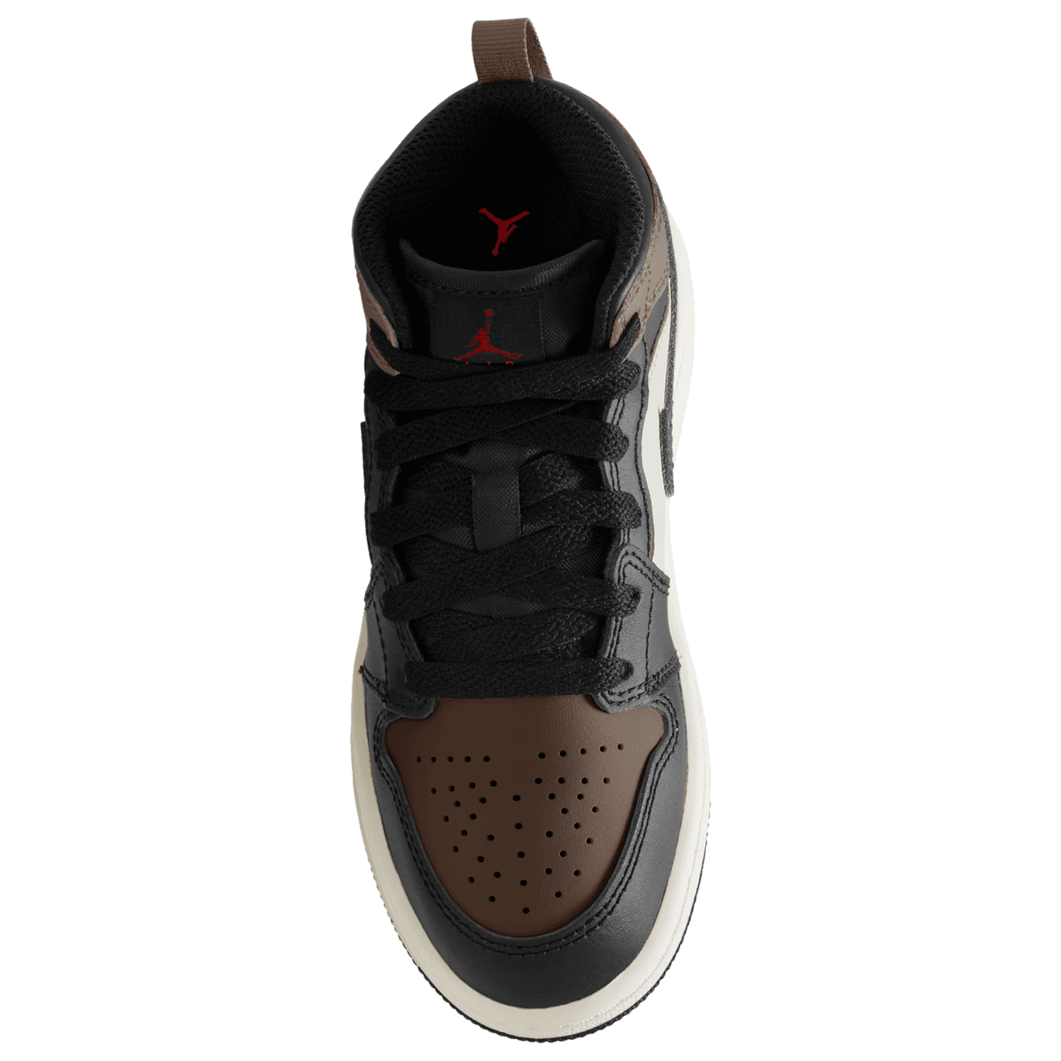 Jordan AJ 1 Mid - Boys' Preschool - Black/Phantom/Univ Red