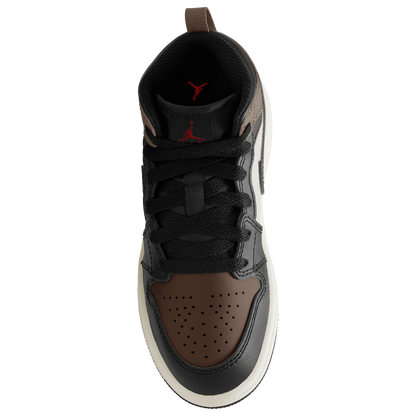 Jordan AJ 1 Mid - Boys' Preschool - Black/Phantom/Univ Red